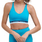 Tommy Hilfiger Women's Logo Fitness Sports Bra Blue Size X-Large