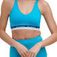 Tommy Hilfiger Women's Logo Fitness Sports Bra Blue Size X-Large