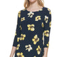 Tommy Hilfiger Women's Floral Print Shift Dress Blue Size 12