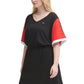 Tommy Hilfiger Women's Colorblocked Logo Sneaker Dress Black Size 2X