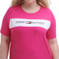 Tommy Hilfiger Women's Sport Plus Logo Graphic T-Shirt Pink Size 3X
