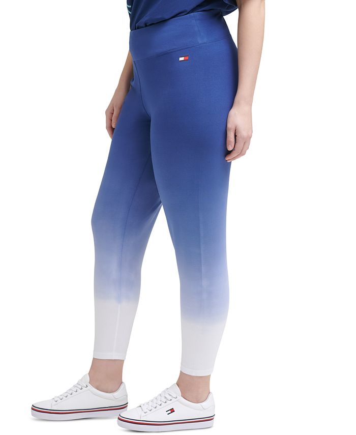 Tommy Hilfiger Women's Dip Dye Leggings Blue Size 2X