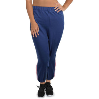 Tommy Hilfiger Women's Logo Terry Boyfriend Sweatpants Blue Size 3X