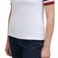 Tommy Hilfiger Women's Cold Shoulder Scoop Neck Top White Size Small