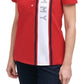 Tommy Hilfiger Women's Logo Polo T-Shirt Red Size Medium