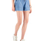 Tommy Jeans Women's Chambray Drawstring Cutoff Shorts Blue Size X-Large