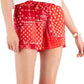 Tommy Jeans Women's Bandana Woven Paisley Dress Shorts Red Size Large
