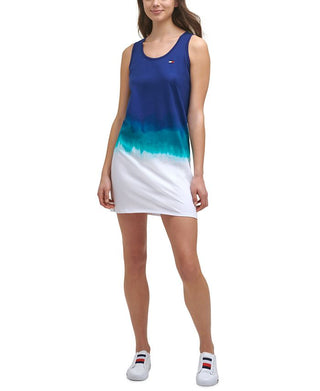 Tommy Hilfiger Women's Sport Cutout Ombre Tank Dress Orange Size Large