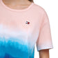 Tommy Hilfiger Women's Sport Cutout Back Ombre T-Shirt Blue Size XX-Large