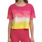 Tommy Hilfiger Women's Cutout Back Ombre T-Shirt Pink Size XX-Large