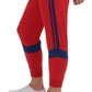Tommy Hilfiger Women's Sport Colorblocked Logo Jogger Pants Red Size  L