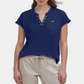 Tommy Hilfiger Women's Cap Sleeve Split T-Shirt Blue Size Small