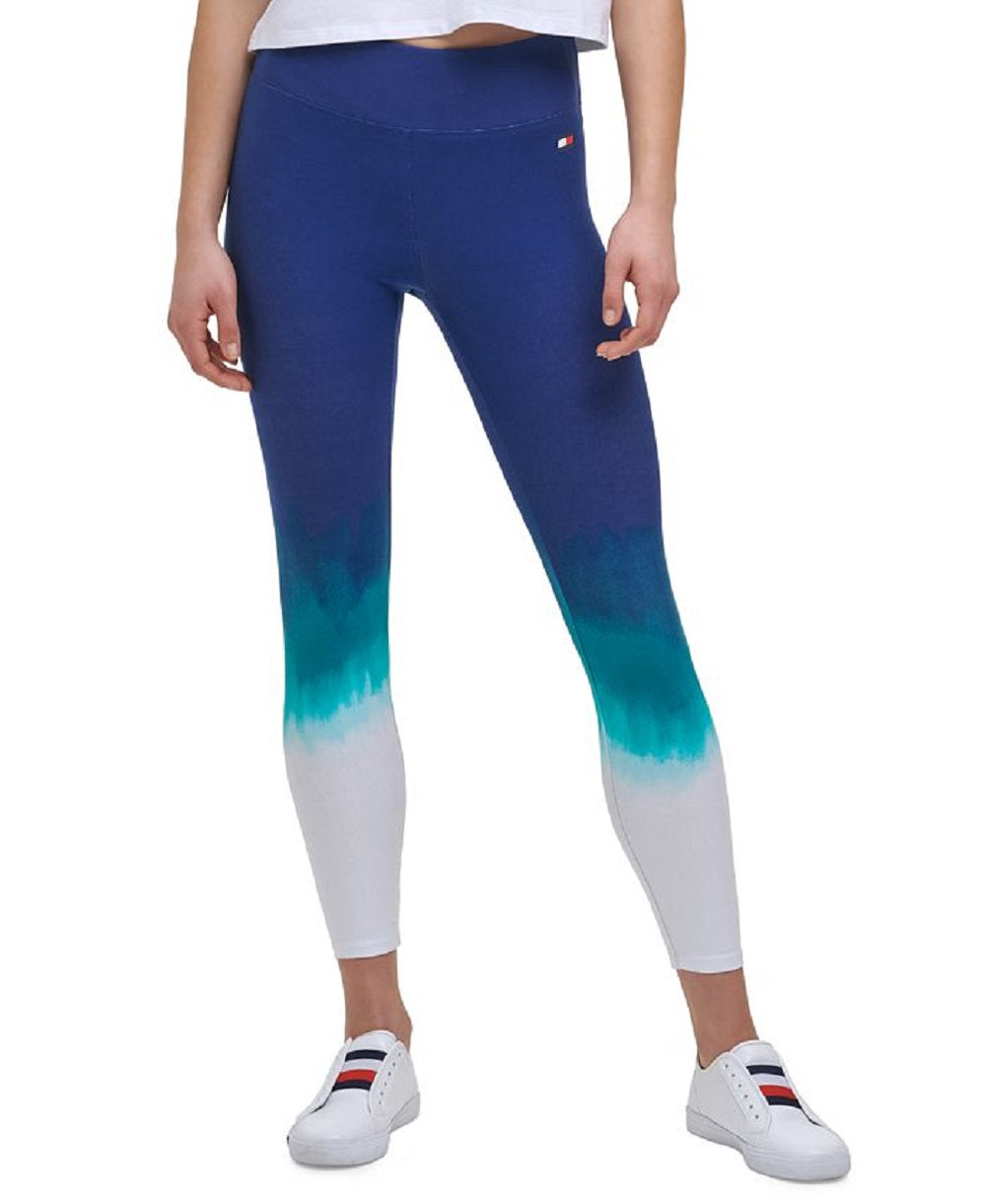Tommy Hilfiger Women's Sport Ombre Length Leggings Blue Size X-Large
