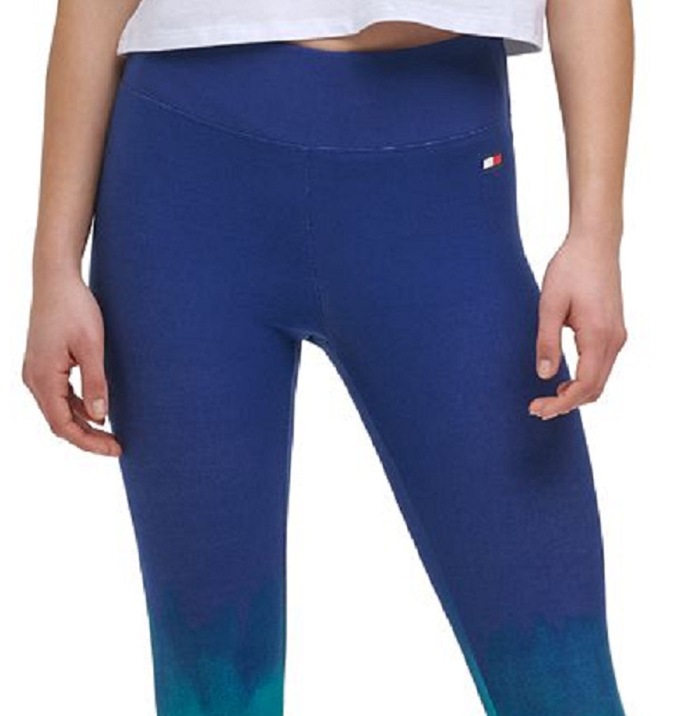 Tommy Hilfiger Women's Sport Ombre Length Leggings Blue Size X-Large
