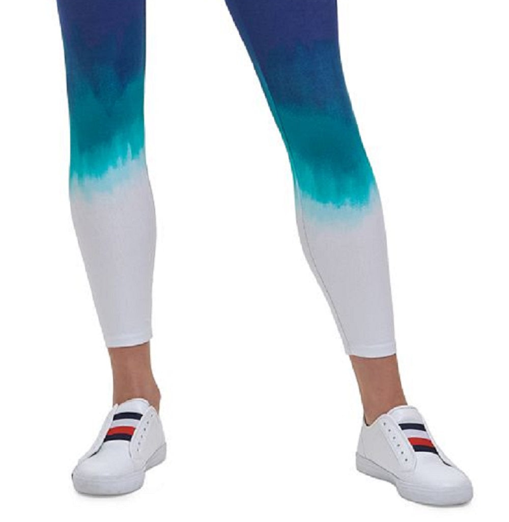 Tommy Hilfiger Women's Sport Ombre Length Leggings Blue Size X-Large