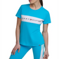 Tommy Hilfiger Women's Sport Colorblocked Logo T-Shirt Blue Size Medium