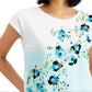 Tommy Hilfiger Women's Clover Print Ombre T-Shirt Blue Size Medium