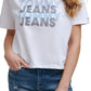 Tommy Jeans Women's Cotton Cropped White Size X-Large