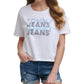 Tommy Jeans Women's Cotton Cropped White Size X-Large