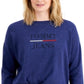 Tommy Jeans Women's Logo Crewneck Sweater Blue Size Large