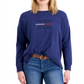 Tommy Jeans Women's Logo Crewneck Sweater Blue Size Large