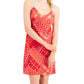Tommy Jeans Women's Patchwork Slip Dress Red Size Small