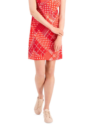 Tommy Jeans Women's Patchwork Slip Dress Red Size Small