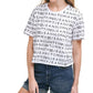 Tommy Jeans Women's Cotton Printed T-Shirt White Size X-Large