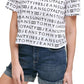 Tommy Jeans Women's Cotton Printed T-Shirt White Size X-Large