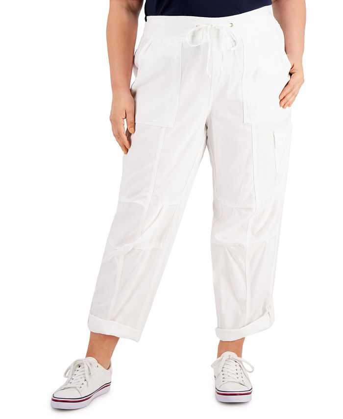 Tommy Hilfiger Women's Straight Leg Pants White Size 0X
