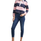 Tommy Jeans Women's Distressed Long Sleeve Cotton Polo Shirt Pink Size Large