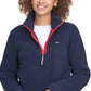 Tommy Hilfiger Women's Fuzzy Zip Up Sweatshirt Blue Size Medium