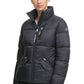 Tommy Hilfiger Women's Thumbhole Cuff Puffer Jacket Black Size Large