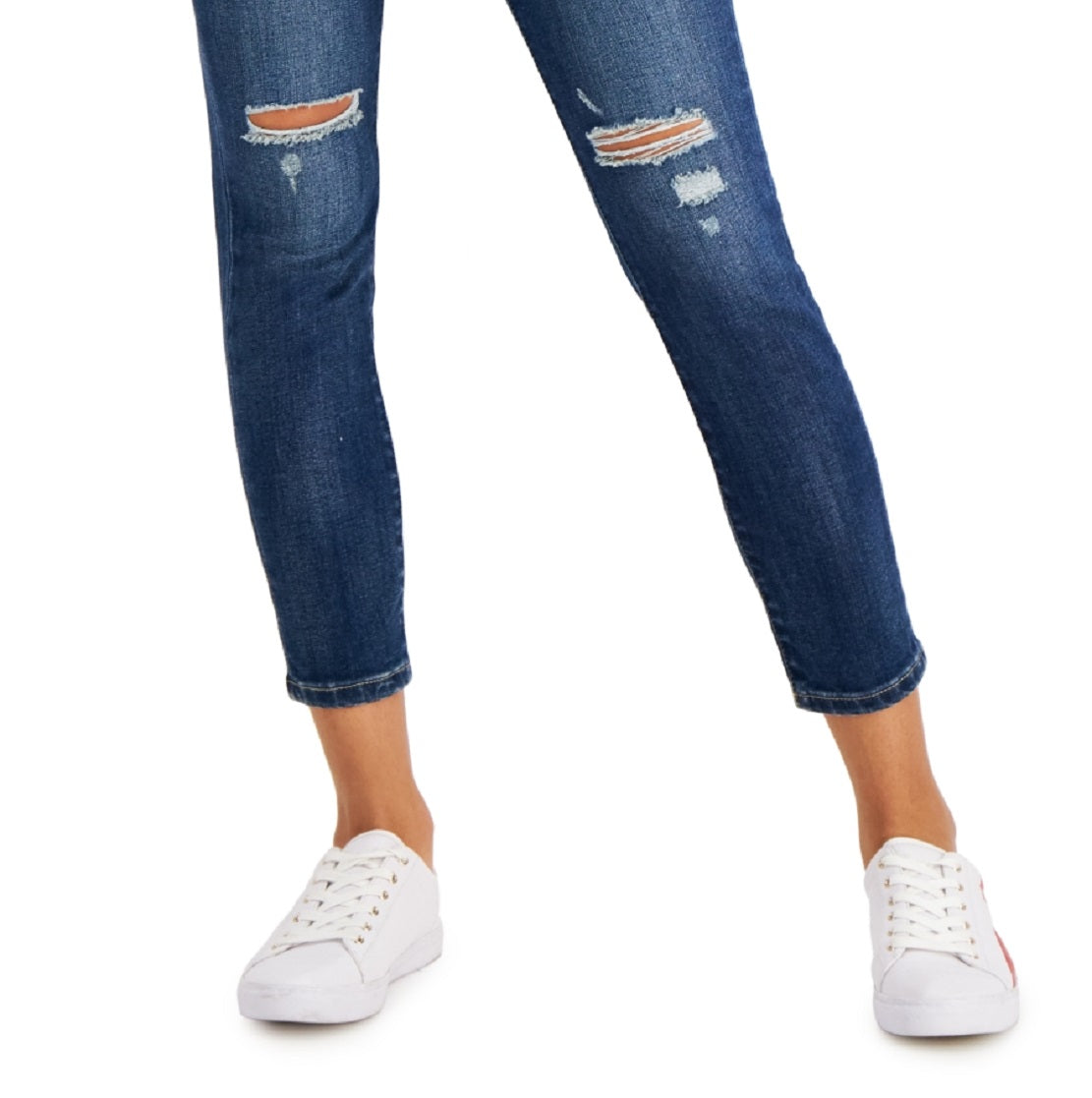 Tommy Jeans Women's Ripped Skinny Ankle Jeans Blue Size 27
