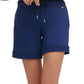 Tommy Hilfiger Women's Terry Shorts Blue Size XX Large