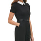 Tommy Hilfiger Women's Collared Belted Jumpsuit Black Size 12