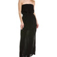 Michael Stars Tara Black Strapless Cotton Maxi Dress, Size XL