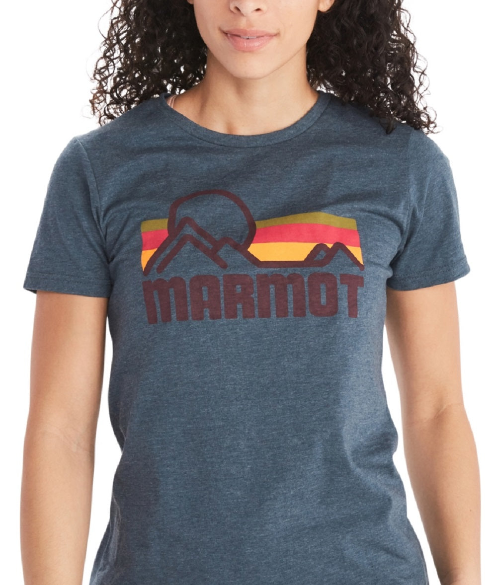 Marmot Women's Coastal T-Shirt Blue Size X-Large