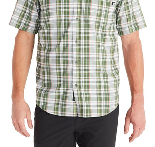Marmot Men's Sugar Pine Short Sleeve Shirt Green Size Medium