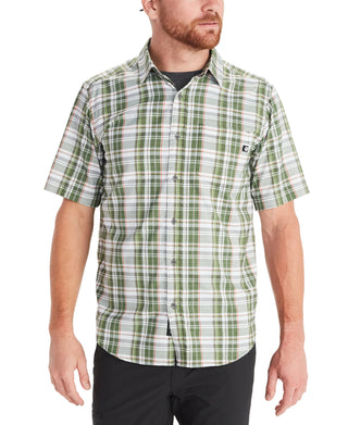 Marmot Men's Sugar Pine Short Sleeve Shirt Green Size Medium
