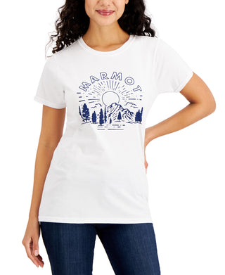 Marmot Women's Cotton Shine Graphic Print T-Shirt White Size Medium
