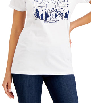 Marmot Women's Cotton Shine Graphic Print T-Shirt White Size Medium