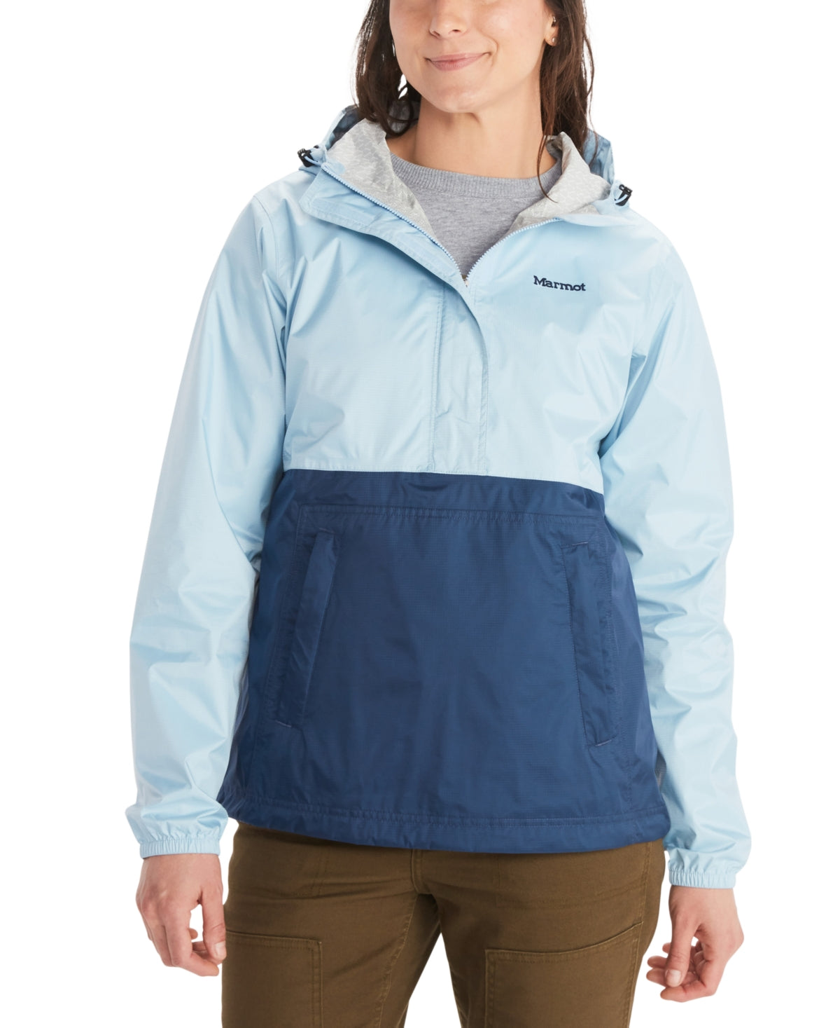 Marmot Women's Precip Eco Anorak Blue Size Large