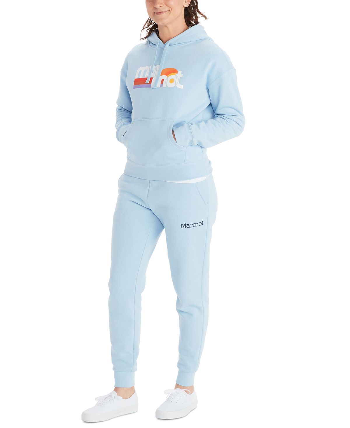 Marmot Women's Oceanside Graphic Print Hoodie Blue Size Small