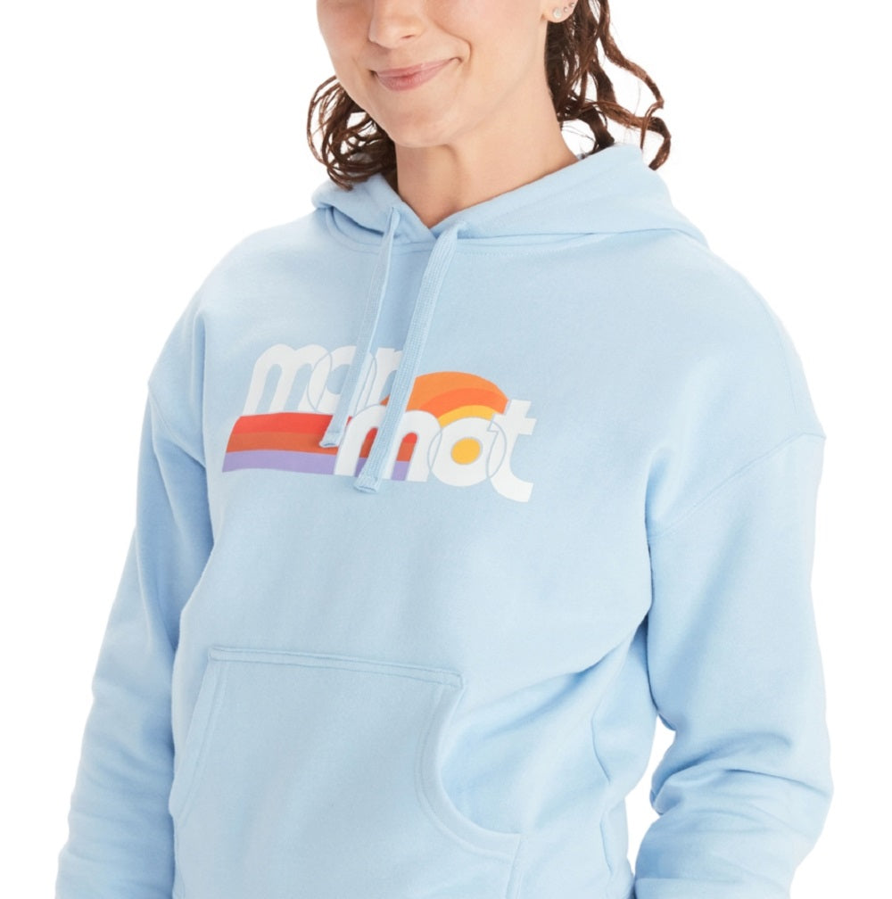 Marmot Women's Oceanside Graphic Print Hoodie Blue Size X-Large