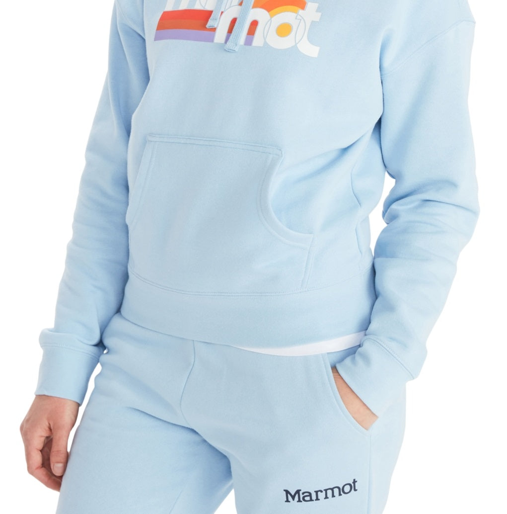 Marmot Women's Oceanside Graphic Print Hoodie Blue Size X-Large