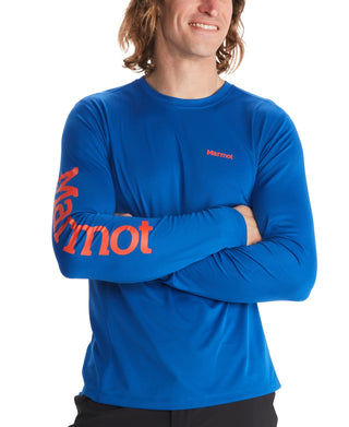 Marmot Men's Windridge Logo Shirt Blue Size X-Large