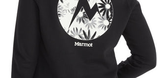 Marmot Women's Daisy Logo Graphic Midweight Pullover Hoodie Black Size Large