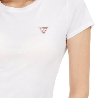 GUESS Women's Logo T-Shirt White Size Medium