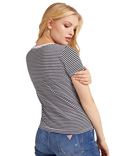 Guess Women's Baby Logo Short Sleeve T-Shirt Gray Size Large